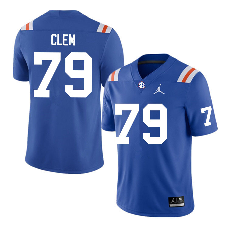 Men #79 Hayden Clem Florida Gators College Football Jerseys Sale-Throwback